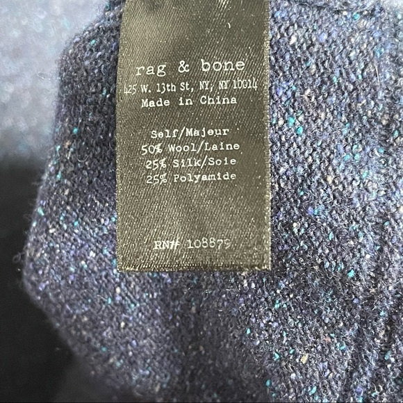 Rag & Bone Women’s V Neck Wool Blend Sweater Small Blue - Picture 7 of 8